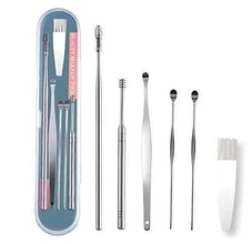 6 Pieces Ear Wax Removal Smooth Stainless Steel Kit - Product Image