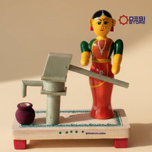 Borewell Lady (Village Water Pump) Doll Set | 8 inches | Kondapalli  Bommalu | perfect nostalgic gift! - Product Image