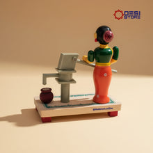 Borewell Lady (Village Water Pump) Doll Set | 8 inches | Kondapalli  Bommalu | perfect nostalgic gift! - Product Image