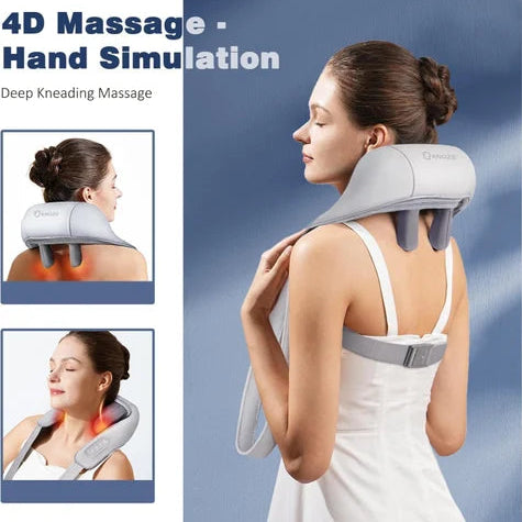 premium 4D Shiatsu Neck & Shoulder Massager with Heat | Targets neck, shoulders, back, waist, and legs | Free Delivery