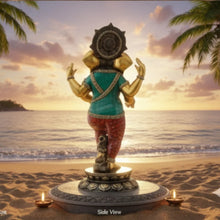 Dancing Ganesha Idol 9 Inch | Modern Resin Ganpati Statue for Home Decor & Good Luck | Desi Store - Product Image