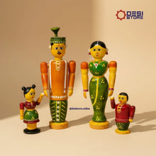 Family Set (Kutumbam) Doll Collection | 10 inches | Kondapalli  Bommalu | anniversary gifts - Product Image