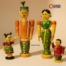 Family Set (Kutumbam) Doll Collection | 10 inches | Kondapalli  Bommalu | anniversary gifts - Product Image