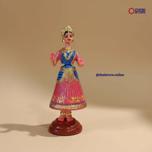 Handcrafted Kondapalli Dancing Doll – 12 Inch Traditional Bharatanatyam Beauty | Oil Painted | 550 grams - Product Image