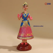 Handcrafted Kondapalli Dancing Doll – 12 Inch Traditional Bharatanatyam Beauty | Oil Painted | 550 grams - Product Image