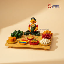 Handcrafted Kondapalli Pelli Koothuru (Bride-to-Be) Hastha Kalalu Doll Set | 12 inches - Product Image