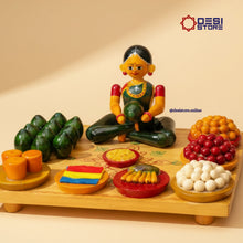 Handcrafted Kondapalli Pelli Koothuru (Bride-to-Be) Hastha Kalalu Doll Set | 12 inches - Product Image