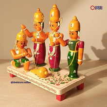 Handcrafted Kondapalli Ram Darbar Set – Lord Rama, Lakshmana, Sita & Hanuman | 9 Inches, - Product Image