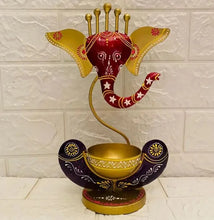 Intricately Crafted Spiritual Decor Ganesha with Tealight Candle Holder - Product Image