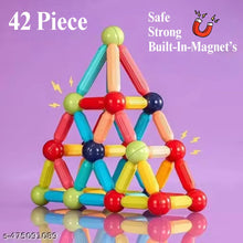 Magnetic Sticks Building Blocks 42 Pieces for Kids 3+ | Strong Magnets, Colorful STEM Toy | Endless 3D Creations, Brain Development | Best Birthday Gift India –  magnetic building blocks for kids - Product Image