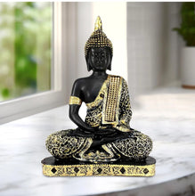 Meditating Buddha Statue Antique Finish | 9 inch | 350 gram Resin Idol for Home Decor & Peace | Free Delivery - Product Image