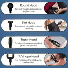 Mini Handheld Percussion Massage Gun – 6 Speeds & 4 Heads (Black Gold) | Free Delivery - Product Image