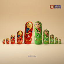 Nesting Dolls | set of 5 & 10 | upto 7 inches | Kondapalli  Bommalu - Product Image