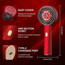 Premium Head Scalp Electric Massager Comb | Scalp Massaging Brush with 2 In 1 Hair Oil Applicator | IPX7 Waterproof,Portable Deep Massager For Hair & Head Relaxation at Home | Red Light Therapy  | Grow Thicker Hair | Free Delivery - Product Image