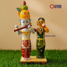 Radha & Krishna Handcrafted Kondapalli Dancing Duo Toy Set - Product Image