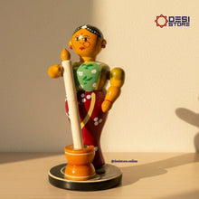 Rolu Rokali Ladies (Pestle-Mortar Village Women) – 2 Variants |  Kondapalli  Bommalu | Perfect kitchen & cultural gift! - Product Image