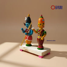 Shiva & Parvati  Divine Couple Toy Set | 10 inches | Kondapalli  Bommalu | - Product Image