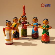 Village Ladies (Gramala Pennimiti) Kitchen Women Toy Set | Handcrafted Kondapalli | Authentic - Product Image