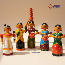 Village Ladies (Gramala Pennimiti) Kitchen Women Toy Set | Handcrafted Kondapalli | Authentic - Product Image