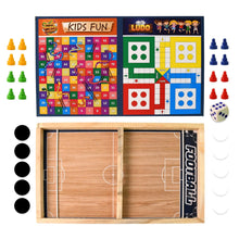Wooden Board Game Set  Ludo Snakes  Ladders And Desktop Football (3-in-1) - Product Image