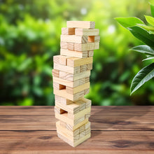 Wooden Tumbling Stacking Tower Game (48 Pcs Blocks 2 Dices) - Product Image