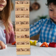 Wooden Tumbling Stacking Tower Game (48 Pcs Blocks 2 Dices) - Product Image
