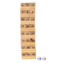 Wooden Tumbling Stacking Tower Game (48 Pcs Blocks 2 Dices) - Product Image